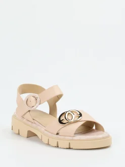 – Chunky-Sandalen aus Kalbleder in Beige*Mannori Sale