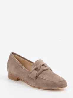 Damen Mannori – Loafer aus Veloursleder in Taupe