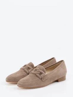 Damen Mannori – Loafer aus Veloursleder in Taupe