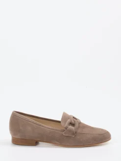 Damen Mannori – Loafer aus Veloursleder in Taupe
