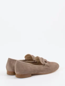 Damen Mannori – Loafer aus Veloursleder in Taupe