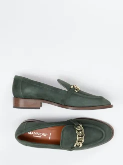 – Loafer aus Veloursleder in Tannen*Mannori