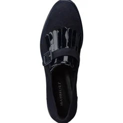 Damen Mannori – Loafer aus Veloursleder mit Lackdetails