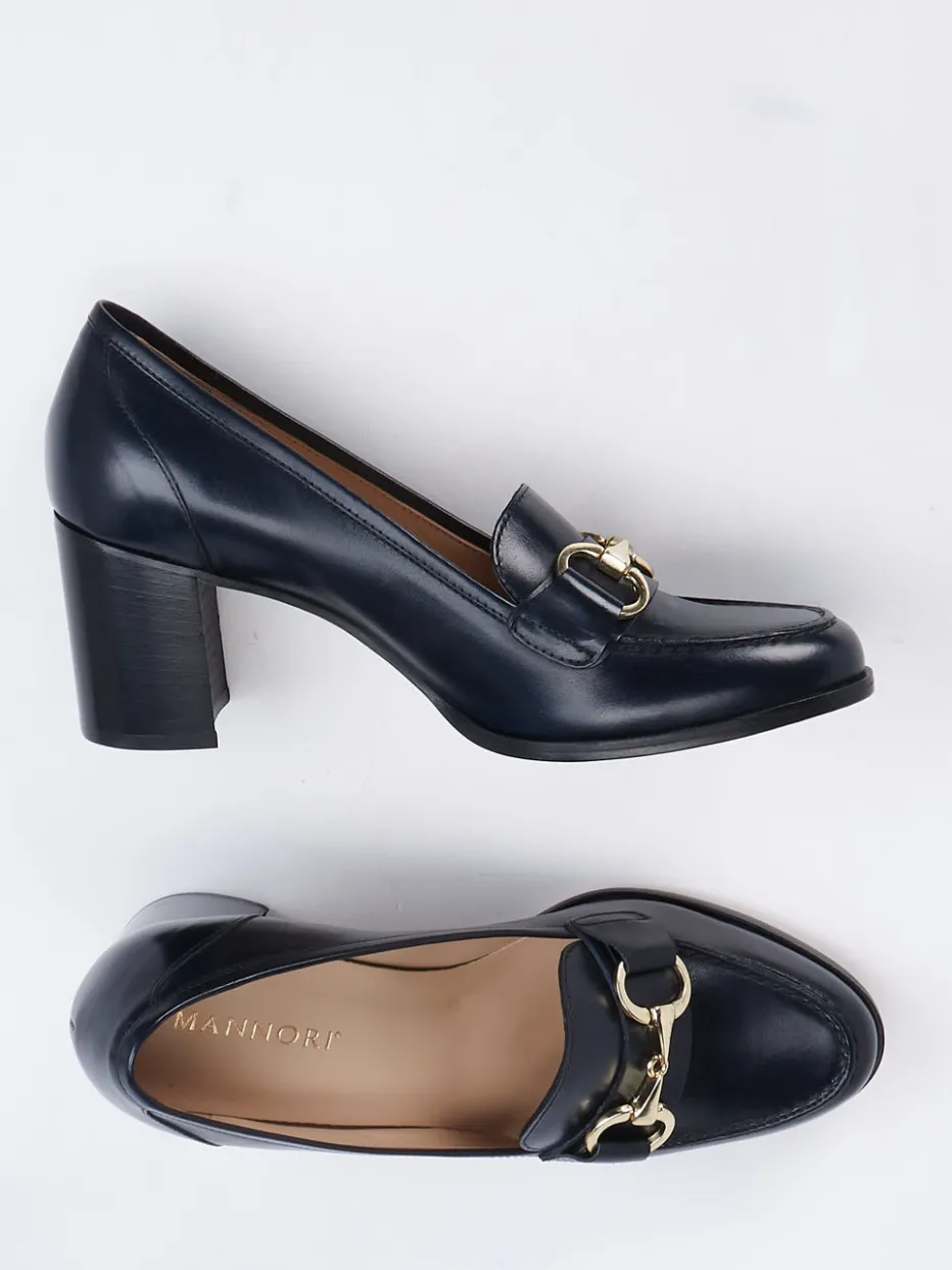 – Loafer-Pumps aus Kalbleder Dunkel*Mannori