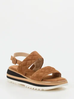 – Plateau-Sandale aus Veloursleder cognac*Mannori New