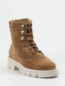 Damen Mannori – Schnürboots aus Veloursleder karamell