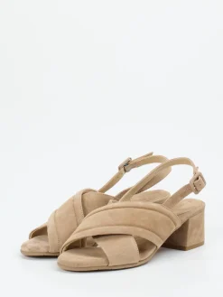 – Slingback-Sandale aus Veloursleder*Mannori Outlet