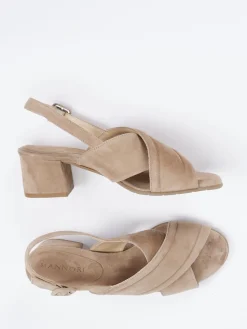 – Slingback-Sandale aus Veloursleder*Mannori Outlet