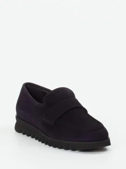 Damen Mannori – Slipper aus Veloursleder Tiefviolett