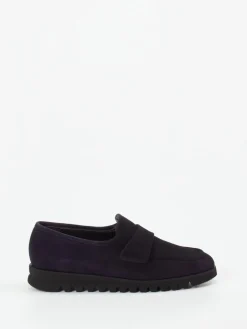 Damen Mannori – Slipper aus Veloursleder Tiefviolett