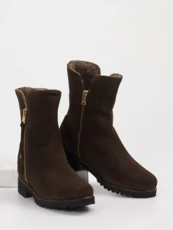 Damen Mannori – Stiefeletten aus Veloursleder dunkel