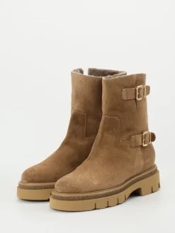 – Stiefeletten aus Veloursleder Karamell*Mannori Best