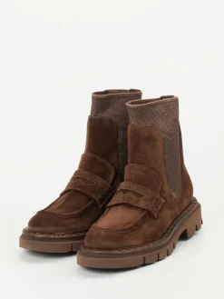 – Stiefeletten aus Veloursleder*Mannori Clearance