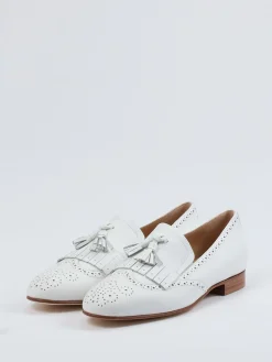 – Tassel Loafer aus Kalbleder in Offwhite*Mannori Hot