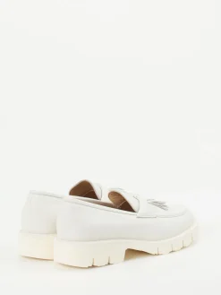 – Tassel Loafer aus Kalbleder Offwhite*Mannori Outlet