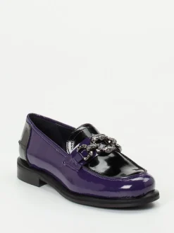 Damen Maripé – Loafer aus Lackleder in Violett-Schwarz