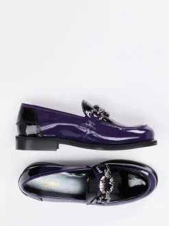 Damen Maripé – Loafer aus Lackleder in Violett-Schwarz