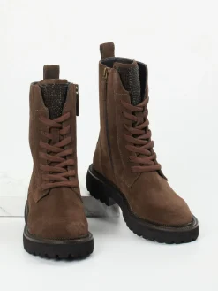 Damen Maripé – Schnürboots aus Veloursleder
