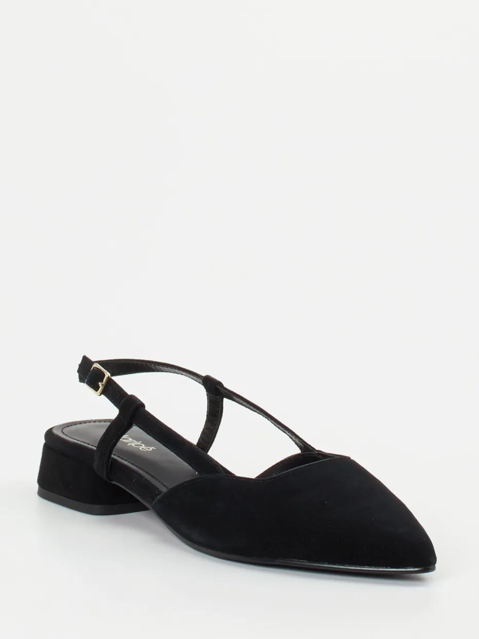 Damen Maripé – Slingback-Ballerinas aus Veloursleder