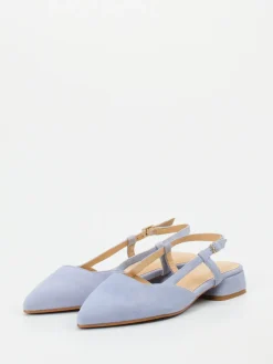 Damen Maripé – Slingback-Ballerinas aus Veloursleder Hellflieder