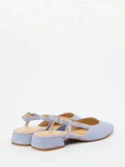 Damen Maripé – Slingback-Ballerinas aus Veloursleder Hellflieder