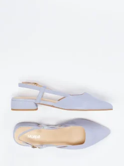 Damen Maripé – Slingback-Ballerinas aus Veloursleder Hellflieder