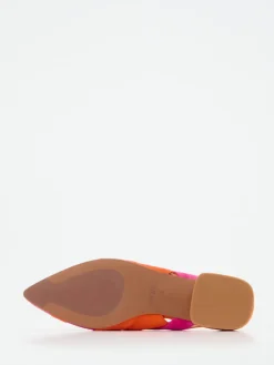 Damen Maripé – Slingback-Ballerinas aus Veloursleder pink-orange