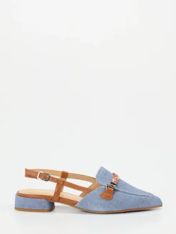 – Slingback-Loafer aus Veloursleder jeans*Maripé