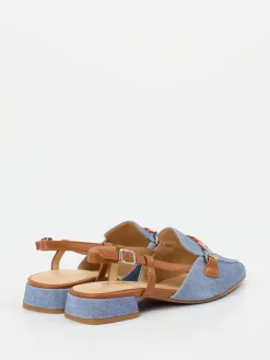 – Slingback-Loafer aus Veloursleder jeans*Maripé