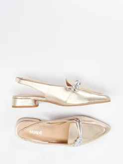 – Slingback-Loafer aus Metallicleder farben*Maripé Sale