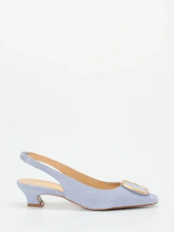 – Slingback-Pumps aus Veloursleder lavendel*Maripé New