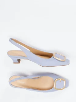 – Slingback-Pumps aus Veloursleder lavendel*Maripé New