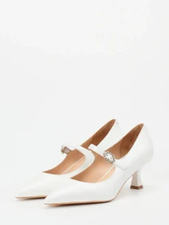 Damen Maripé – Spangenpumps aus Lammleder Elfenbein