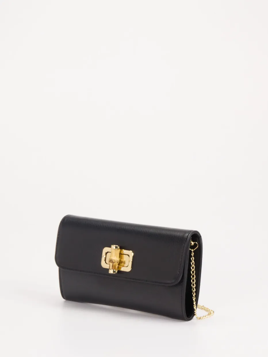 – Clutch aus Kalbleder mit Bambusverschluss*Marlon Firenze New