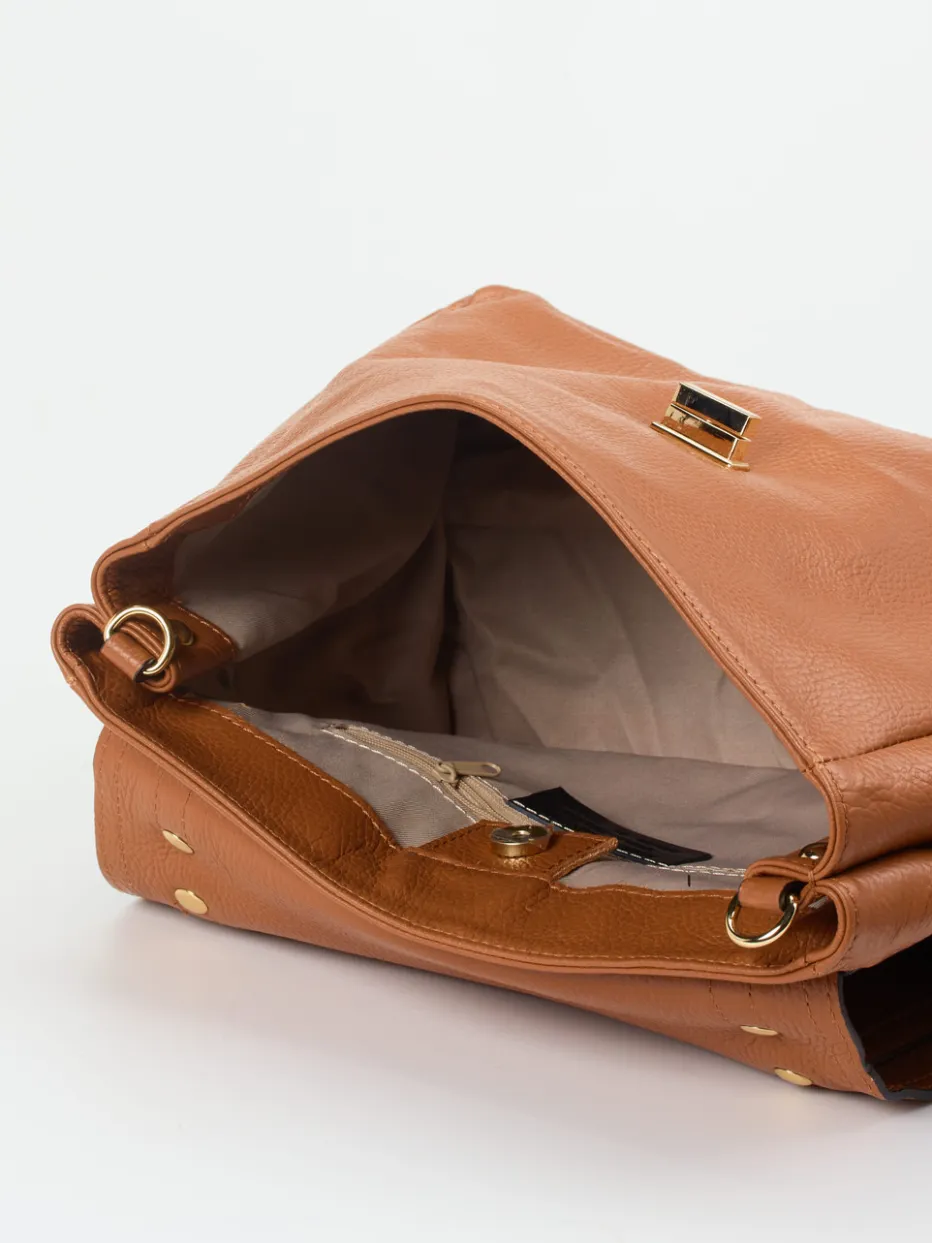 – Handtasche aus Lammleder Cognac*Marlon Firenze Sale