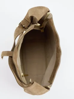 – Hobo Bag aus Kalbleder in Taupe*Marlon Firenze Outlet