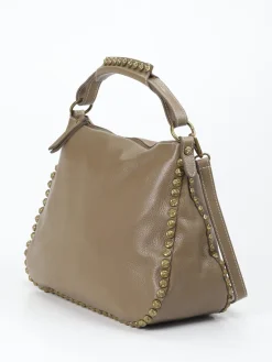 – Hobo Bag aus Kalbleder in Taupe*Marlon Firenze Discount
