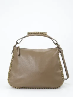 – Hobo Bag aus Kalbleder in Taupe*Marlon Firenze Discount