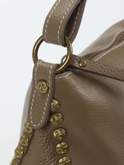 – Hobo Bag aus Kalbleder in Taupe*Marlon Firenze Discount