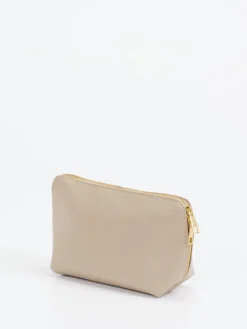 – Kosmetiktasche aus Kalbleder Beige*Marlon Firenze Best