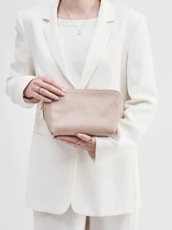 – Kosmetiktasche aus Kalbleder beigebraun*Marlon Firenze Outlet