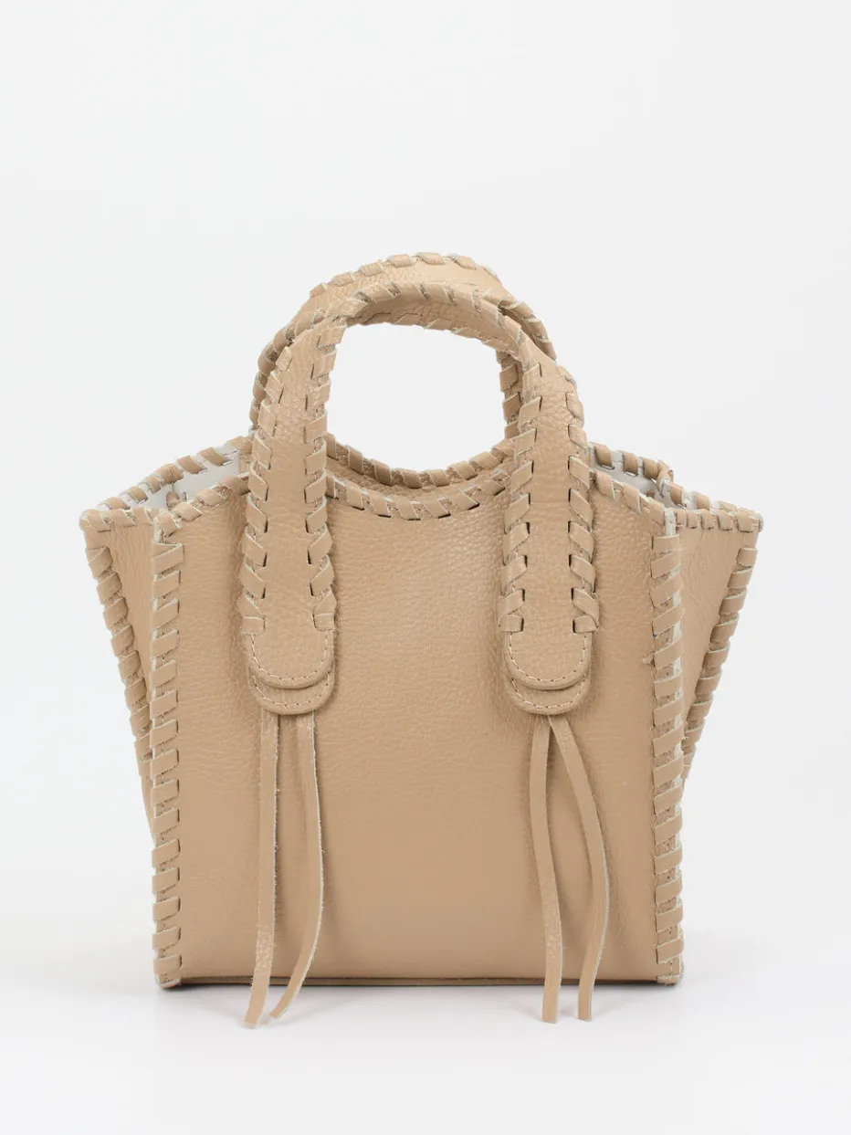 – Mini Tote Bag aus Kalbleder Taupe*Marlon Firenze New