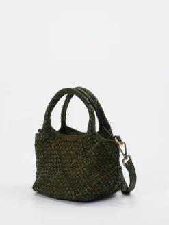 Damen Marlon Firenze – Mini Tote Bag aus Kalbleder Oliv