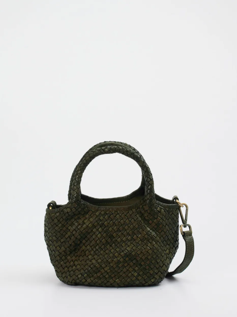 Damen Marlon Firenze – Mini Tote Bag aus Kalbleder Oliv