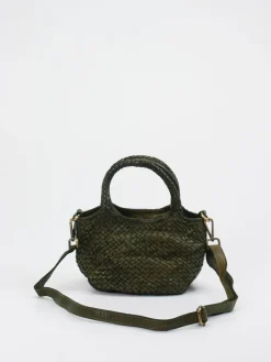 Damen Marlon Firenze – Mini Tote Bag aus Kalbleder Oliv