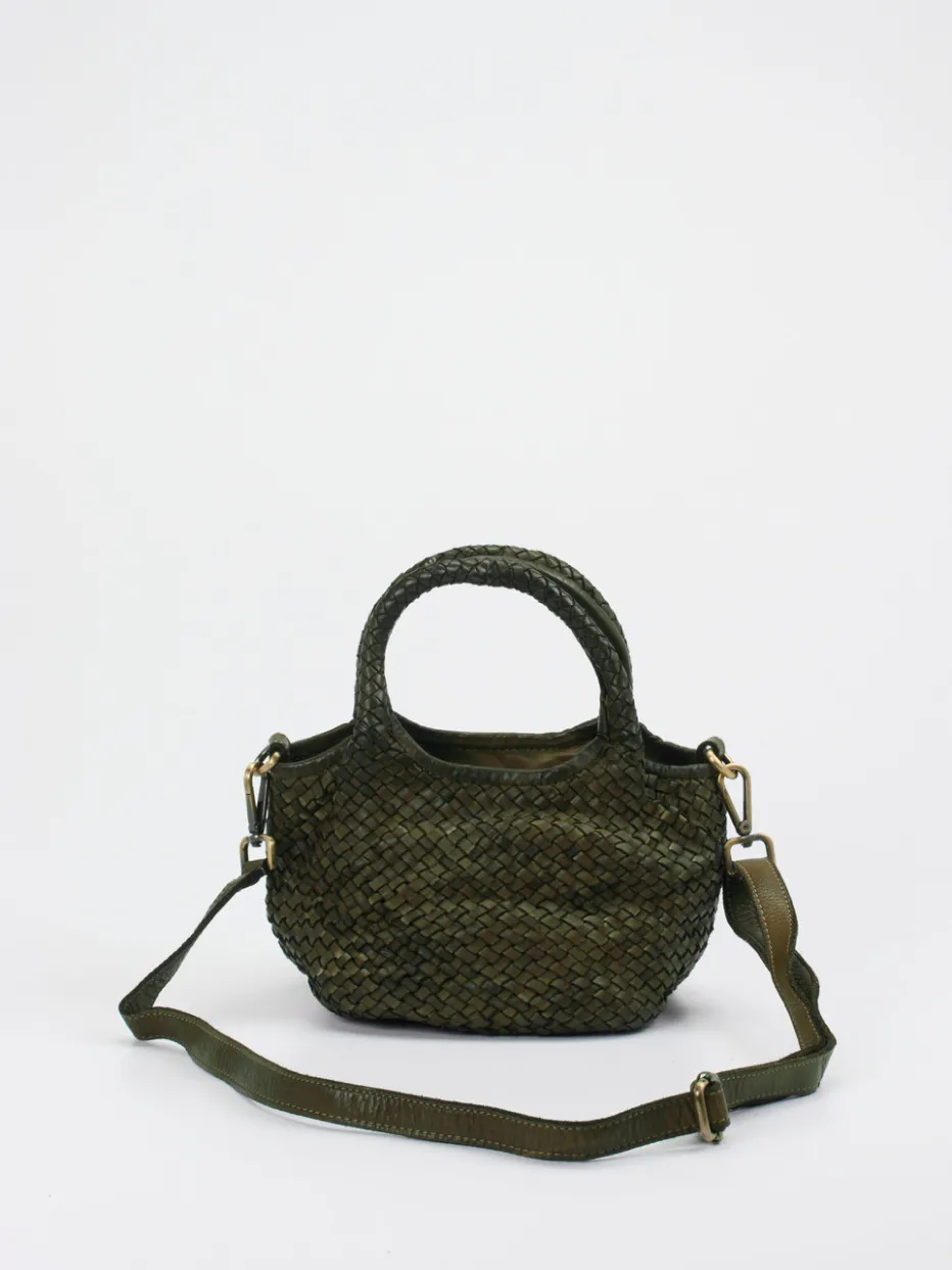 Damen Marlon Firenze – Mini Tote Bag aus Kalbleder Oliv