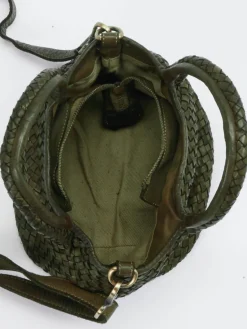 Damen Marlon Firenze – Mini Tote Bag aus Kalbleder Oliv