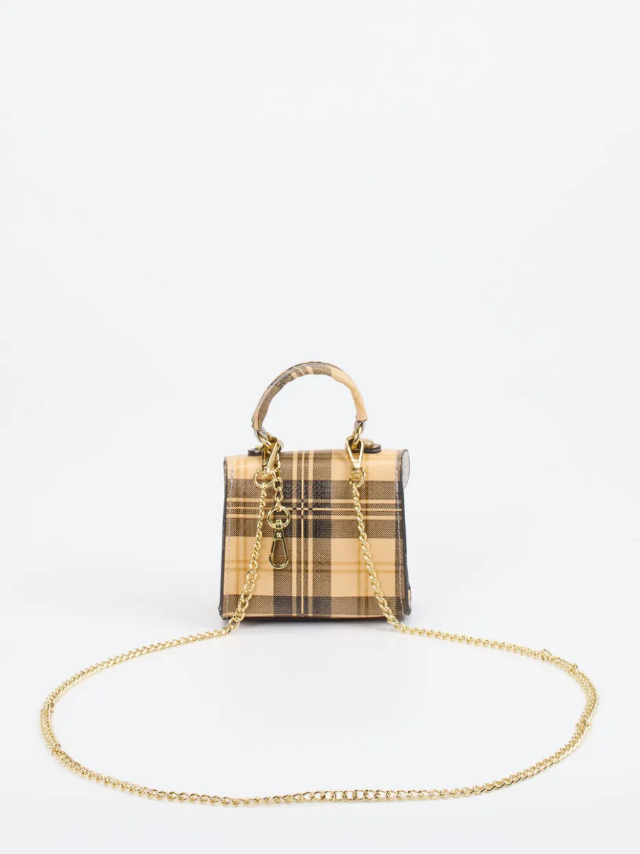 – Minitasche aus Kalbleder mit Karomuster*Marlon Firenze Best