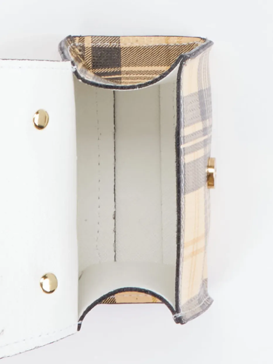 – Minitasche aus Kalbleder mit Karomuster*Marlon Firenze Best