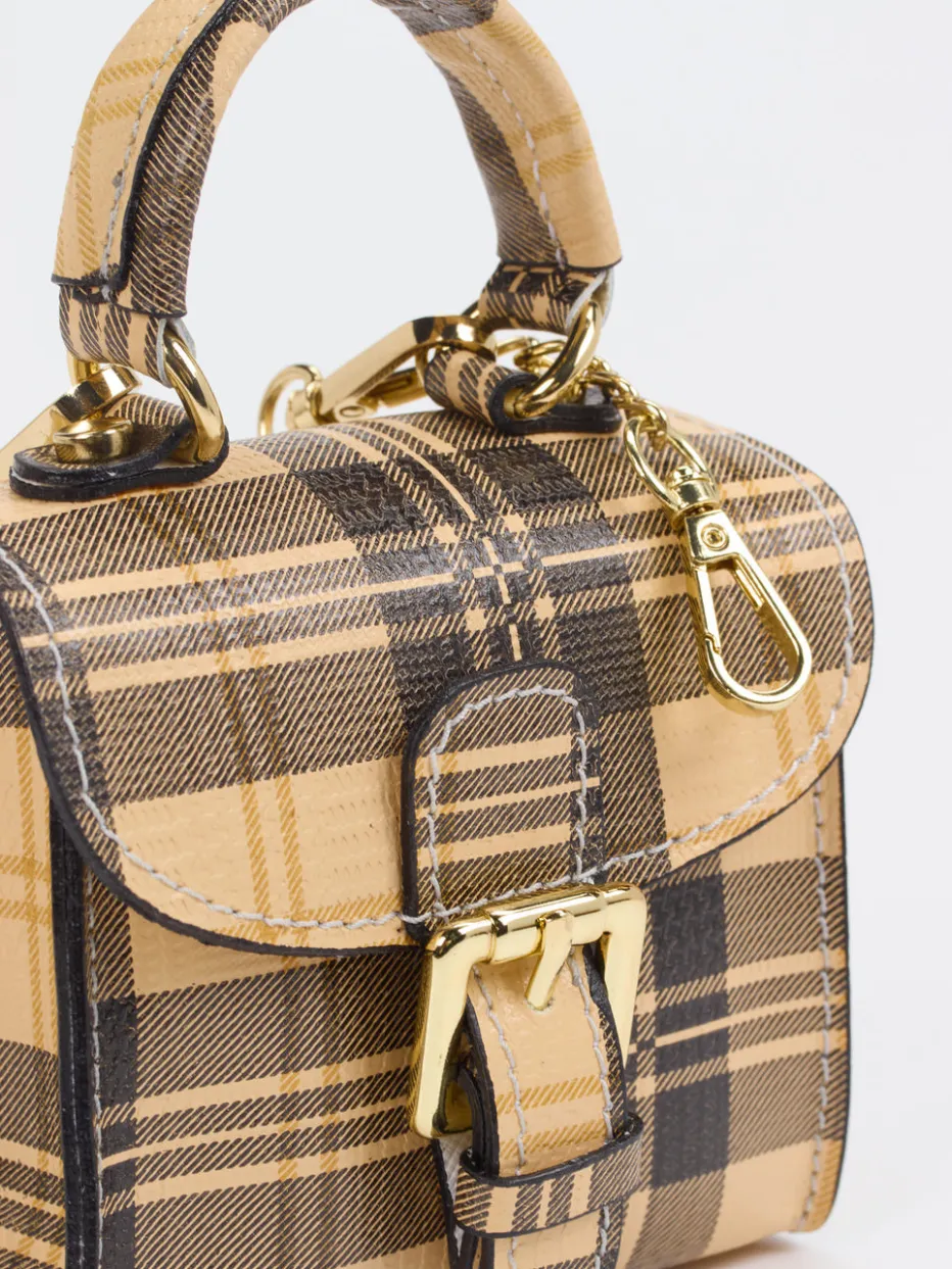 – Minitasche aus Kalbleder mit Karomuster*Marlon Firenze Best